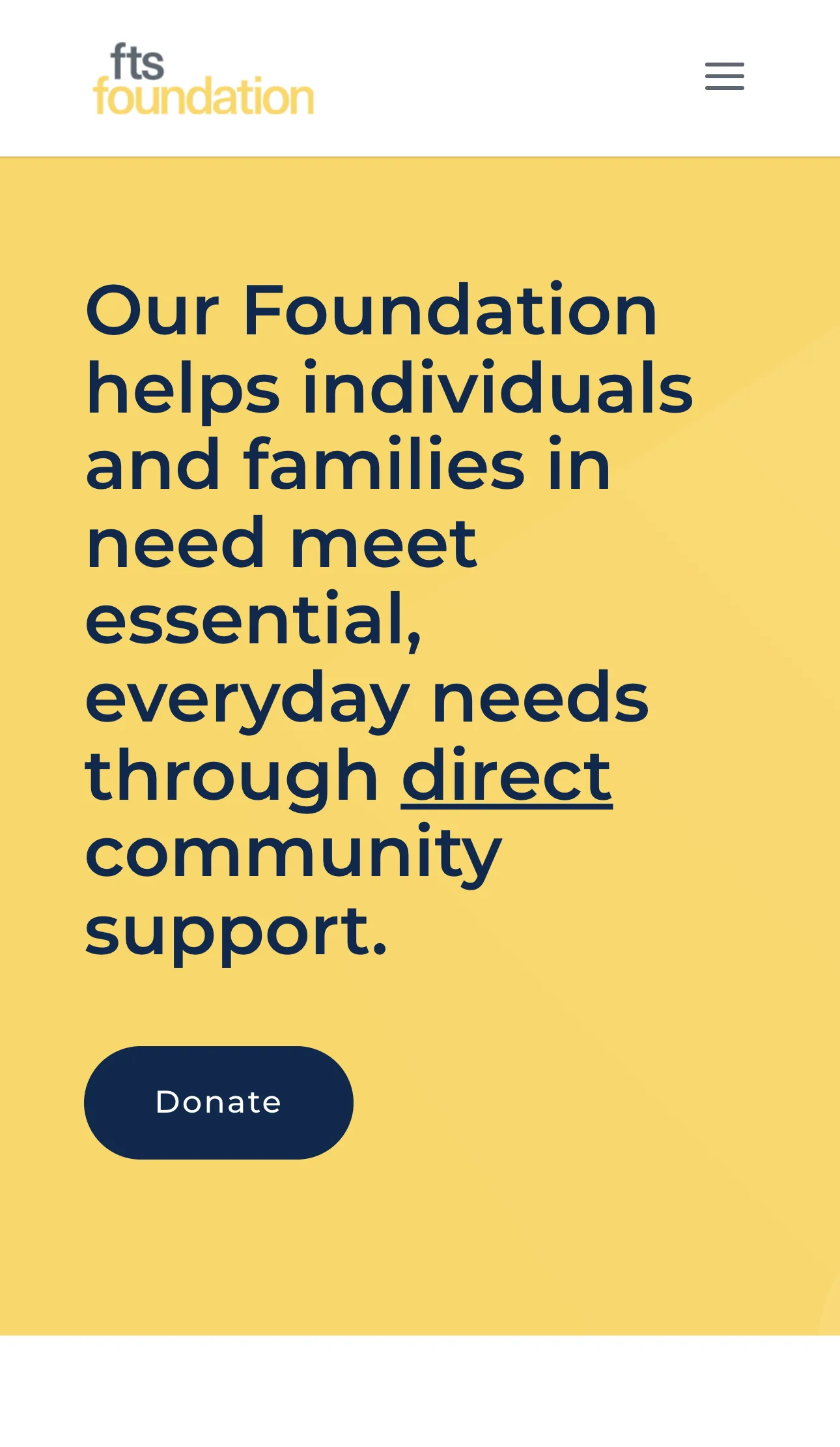 FTS Foundation identity on mobile — market context only