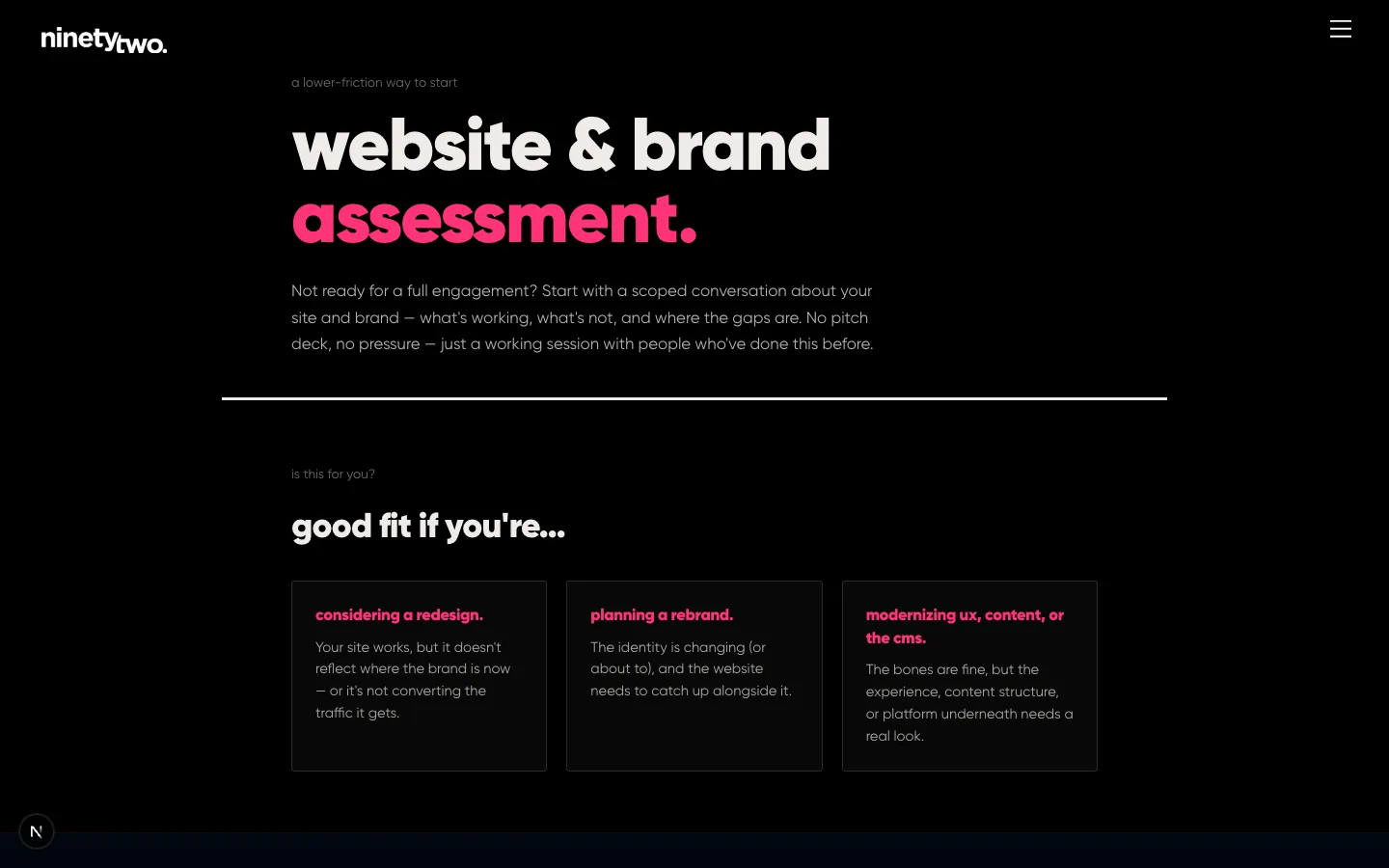 ninety two Website Assessment conversion pathway